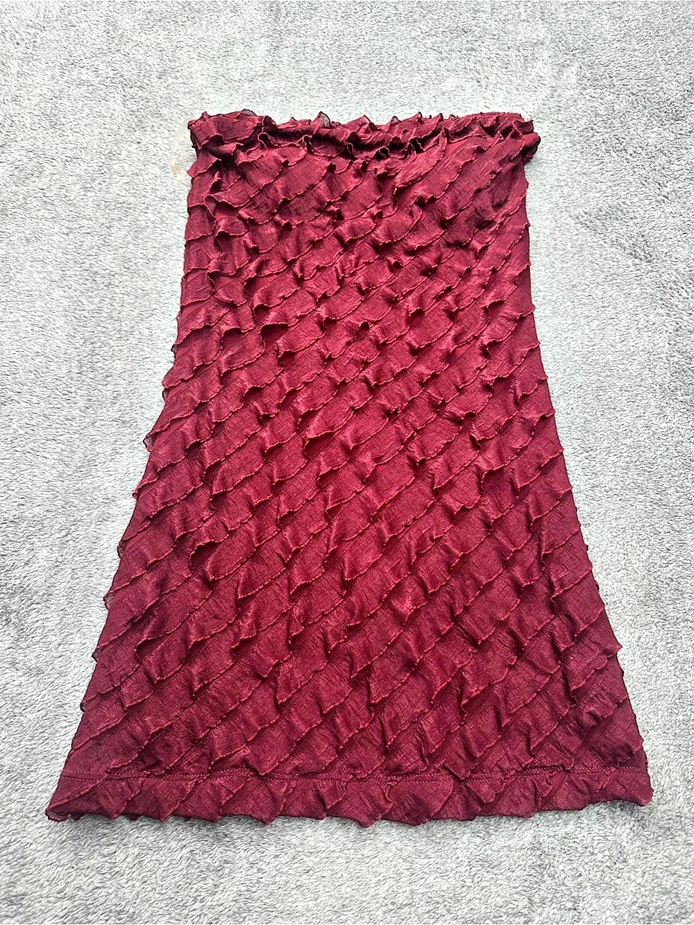 Free J Mini Ruffle Dress in Red Size Small